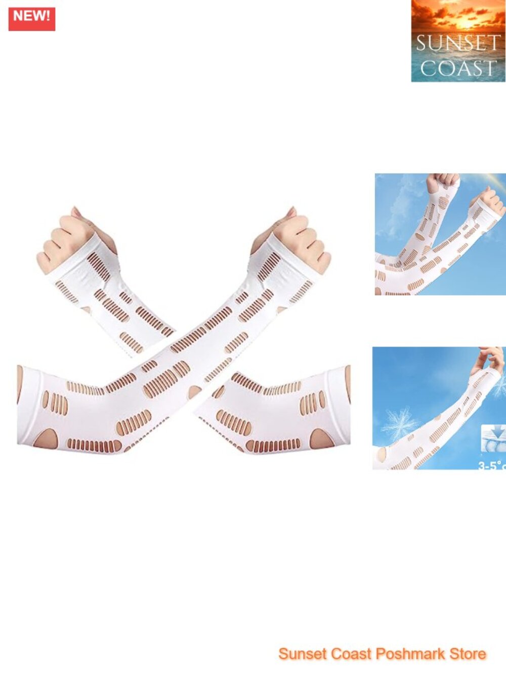Punk Fingerless Gloves Ripped Gothic Arm Warmers Cosplay Halloween